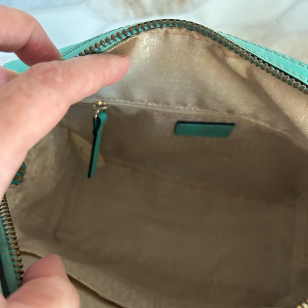 Kate Spade Turquoise Satchel with Gold Accents - Picture 4 of 9